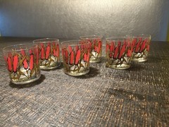 VINTAGE GEORGE BRIARD SET OF (6) CATTAILS