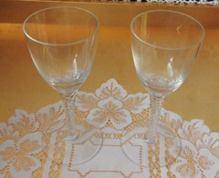 Wine Cordial or Cocktail Glass -TIFFANY DOUBLE HELIX Or Stuart Crystal Air Twist