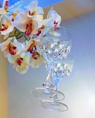 Crystal Wine Glass Buckingham Pattern by Mikasa