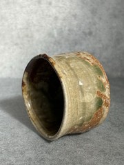 Hakudo Kiln Shigaraki Ware Guinomi Sake Cup Handmade Japanese Pottery