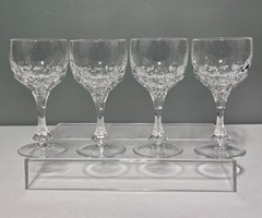 Vintage Set of 4 MIKASA BUCKINGHAM CLEAR CUT CRYSTAL 7″ Glass Goblets 3591171