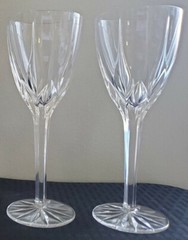 Mikasa APOLLO Wine Glass 8 3/8″ Crystal Germany Set of 2 Vintage