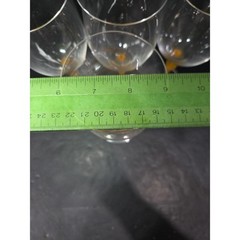 Mikasa Crystal Tuscan Wine Glasses, Yellow Stem, Set of 4, Art Deco Drinkware