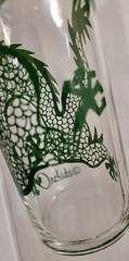 Vintage Orchids GREEN DRAGON Set TOM COLLINS Bar Glasses (2)