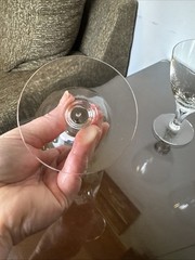Vtg Skruf Sweden Encased Teardrop Stem Champagne/wine Glasses 6 Oz Set Of 7
