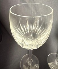Pair of Waterford Wynnewood Crystal Wine Glasses 8″