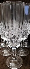 Royal Irish MEGAN Crystal Fluted Champagne Goblet LOT 6 Flute Glasses Ireland