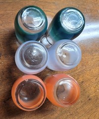 Mid Century Modern Color Fade Gold Rim Set of 6 Glasses