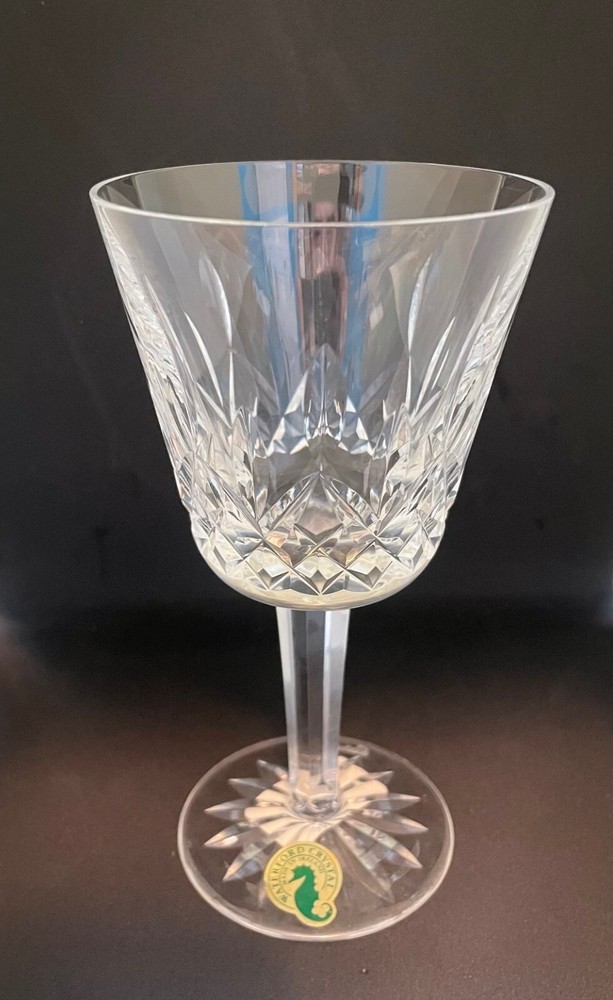 NWT Waterford Lismore Claret Wine Glasses 5-7/8″ Box Set Of 4 Vintage 80’s