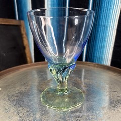 1 Bormioli Rocco Bahia Footed Champagne Sherbet Glasses Green Blue Italy