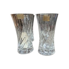 VTG Disconted Mikasa Concerto Highball Crystal Glasses, NOS in OB (4) Yugoslavia
