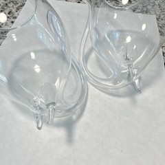 Vampire Wine Glasses, Set of 2 with Built-In Straw, Clear