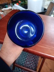 THE11 by THERESIENTHAL Cobalt ~ Clear Champagne Tall Sherbet Wine Glass #2228