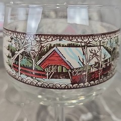 Johnson Bros Friendly Village Glassware 4 Piece Set 12 oz Goblet Wine Water EUC