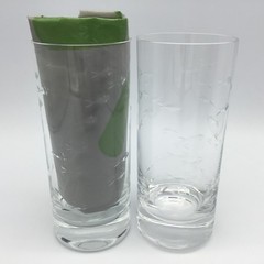 2 Crate & Barrel REEF Fish Hand Cut Clear Glass Highball Tumblers 6 ⅜» Poland
