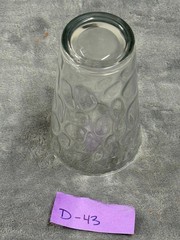 Vintage Crisa Clear Pebble Glass Tumbler W/ 6 Sided Base, 6”