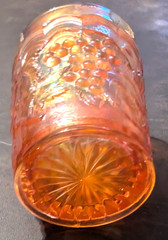 vintage imperial carnival glass irdesecnet orange 473 flat tumbler