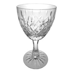 Royal Brierley Wine Glass Gainsborough Vertical Criss Cross Design England 5 3/8