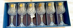 Vintage Cristal d’Arques Longchamp Shot Glasses Set Of 6 New in Box 1.5 oz