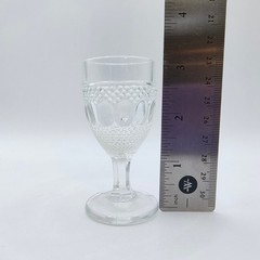 1914 EAPG Indiana Glass Co No 30 (OMN) Cordial Glass Set of 2 AKA Dew & Raindrop