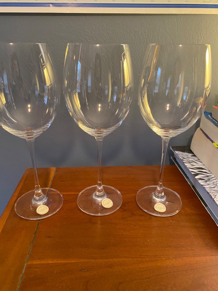 Lenox Crystal Wine/Goblets 10 1/2 inches Made in Austria – Set of 3
