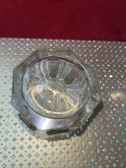 Pair Faceted Gilded Charles X Crystal Bar Glasses