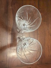 Marquis by Waterford «Summer Breeze» Crystal Wine Glasses Goblets Set 2 Signed