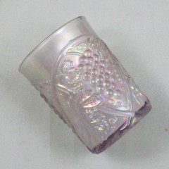 US GLASS PALM BEACH WHITE CARNIVAL GLASS TUMBLER