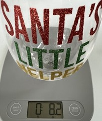 Santa’s Little Helper Wine Glass Holds Entire Bottle Of Wine 32 OZ