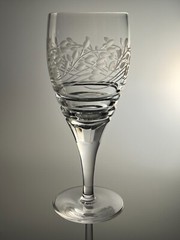 Rare Miller Rogaska WOODLAND Cut Crystal Clear Iced Tea Glass 8 1/2″ EUC