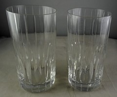 Pair Mikasa Park Lane Straight Side Highball Barware Tumblers Glasses
