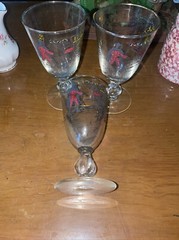 Libbey Treasure Island Cordial Glasses 4 3/4» Vintage Gold Rim Set of 3