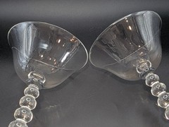 2 Vtg Imperial Glass Candlewick Stem Martini Champagne Wine Sherbet 4Oz Glasses