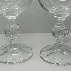 Cristal D’Arques-Durand «Dampierre» Bohemia Crystal Etched Goblet Set 2