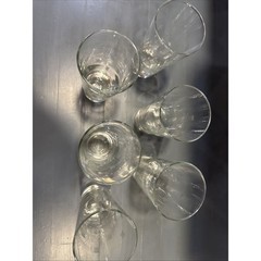 Set Of 6 VINTAGE LIBBEY GLASSES HOUR GLASS SHAPED DESIGN 6.5” Tall