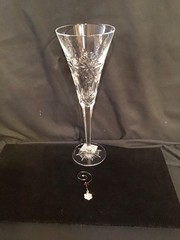 Waterford Clear Crystal Snowflake Wishes Serenity Flute NIB