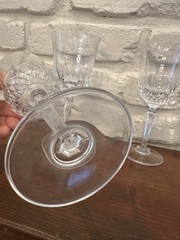 Crystal Wine Glasses American Heritage by ST GEORGE elegant stems Set Of 9