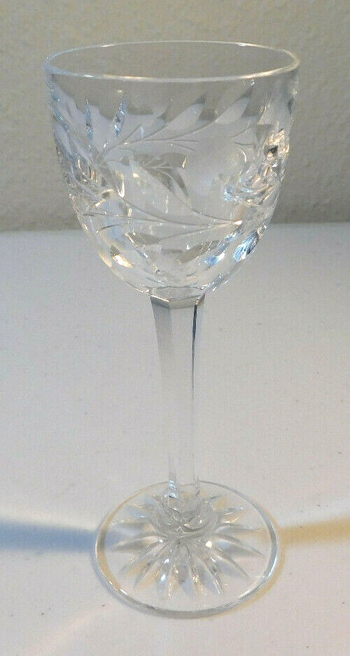 KOSTA BODA CRYSTAL «ROSA» PATTERN CORDIAL GLASS (S) 4 1/2″