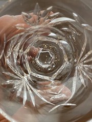 STUNNING SET(8) VTG WATERFORD Crystal ASHLING White Wine Glasses SIGNED 5.5″H