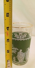 Wedgwood Jasperware Jeanette Hellenic Green barware old fashioned/juice glass 4″