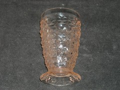 Holiday Buttons and Bows Footed Juice Tumbler Pink