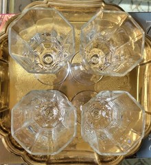Arcoroc Luminarc Octime Clear Stem 4 Champagne Glasses Flutes 8.75″ 4 oz. France