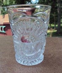 EAPG C. 1908 RISING SUN aka Sunshine Tumbler, Ruby Flash – U.S. Glass #3