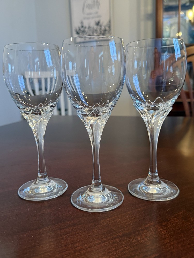 Schott- Zweisel La Belle Crystal Wine Glasses Water Goblets Flared Stem Set Of 3