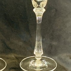 Oscar de la Renta Set 2 Signed Crystal Champagne Flute Glasses
