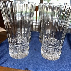 Cristal D’ Arques-Durand Victoria Heavy Cut Crystal Glasses 6” tall Set of 4