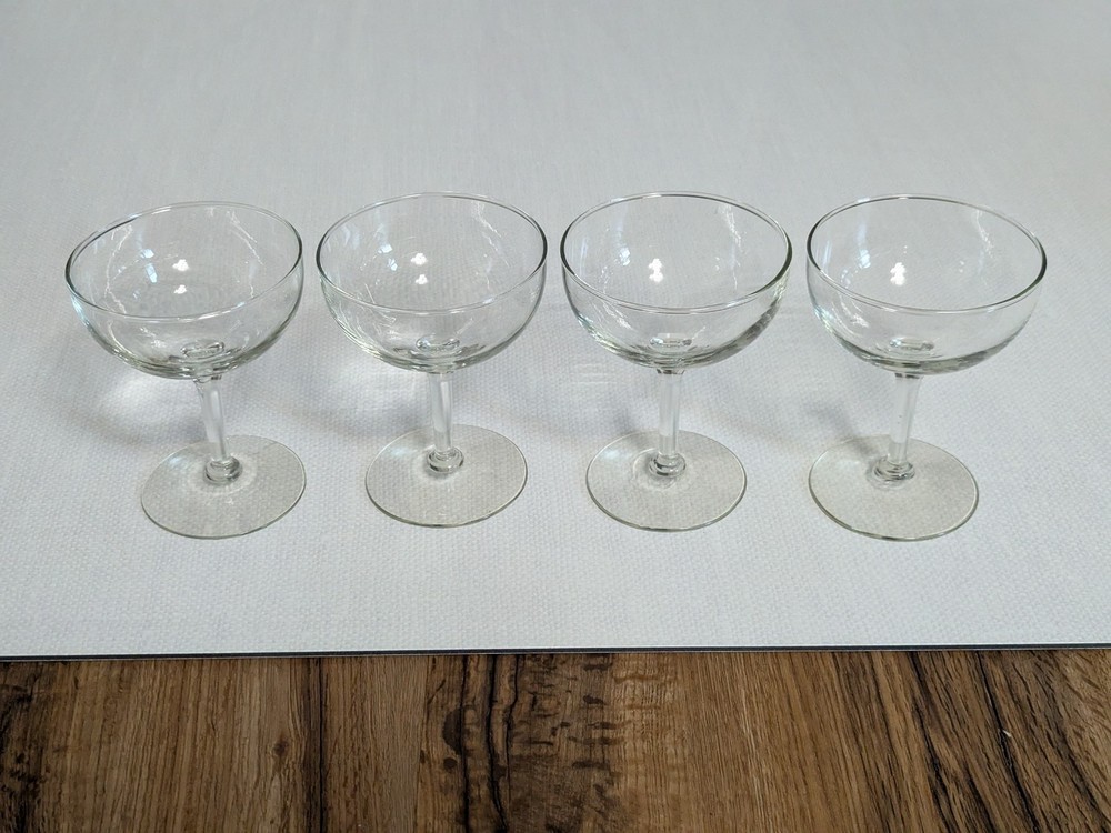 Libbey Glass «Citation» 6.5 oz MCM dessert/champagne glasses vintage 4-pack