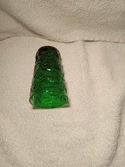 Anchor Hocking Crinkle Emerald Green Juice Glass Milano Tumbler VTG MCM 3.75”
