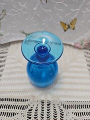 Imperial Glass Hoffman House Antique Blue Water Goblet 6 Tall Glass