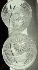 Saks Fifth Avenue Vintage Old Fashioned Crystal Hummingbird Glassware Great Gift